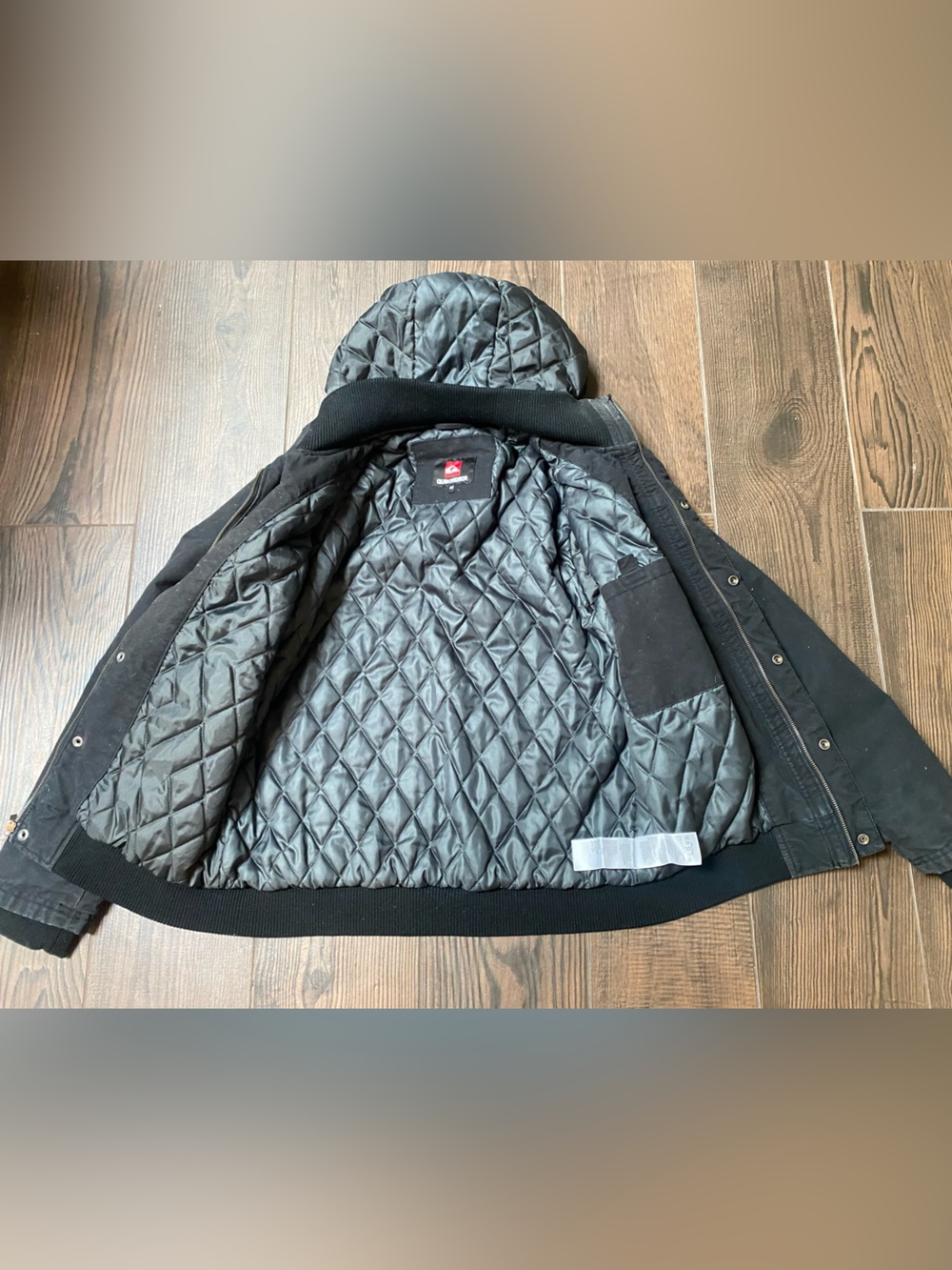 Quiksilver Black Hood Heavy Jacket - Picture 7 of 9